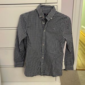 Navy Blue Checkered Vineyard Vines Boy’s Button Down Shirt